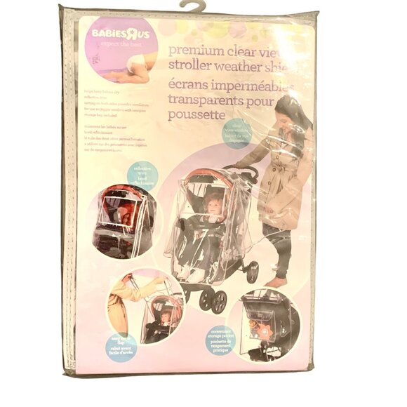 Premium Clear View Stroller Rain Weather Shield Cover Babies R Us - Picture 2 of 6